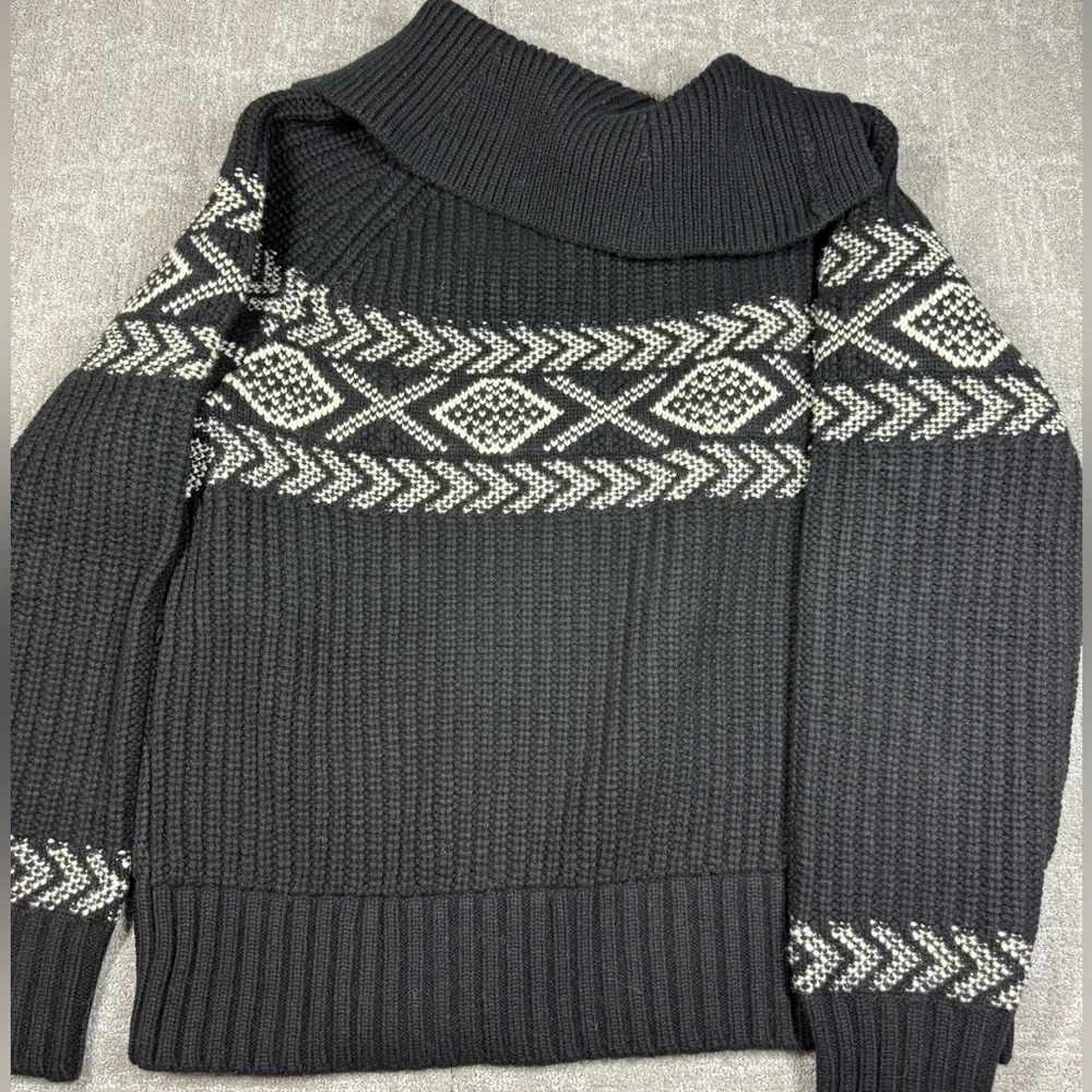 Banana Republic Arran Fair Isle Wool Aztec Chunky Sweater Men Size Large